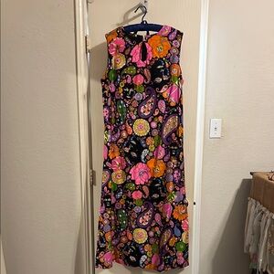Floral Vintage  Sleeveless 60s Aline Dress - Multicolor